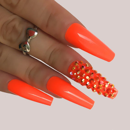 24 Pcs Pink False Nail Tips Women Wearable Fake Press on Nails With Pearl Diamond Full Cover Artificial Nails Custom Made