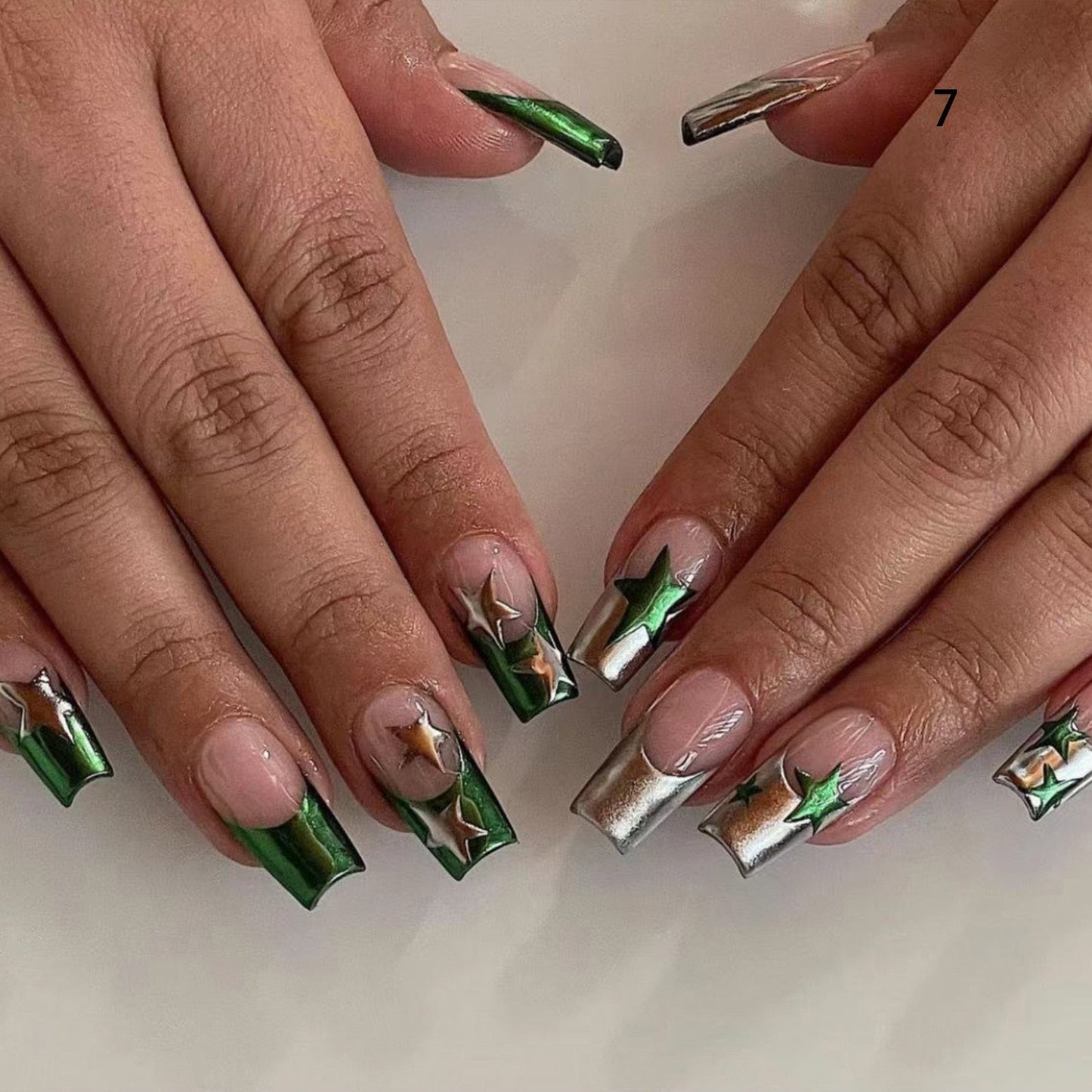 24Pcs Ballet French Coffin False Nails With Flowers Diamonds Designs Press On Fake Nails Detachable Acrylic Manicure Tips