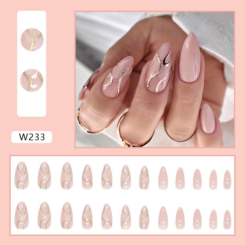 24Pcs Detachable False Nails Rhinestones Blue Wearable Fake Nails Full Cover Nail Tips Fake Nail with Moon Design Press on Nails