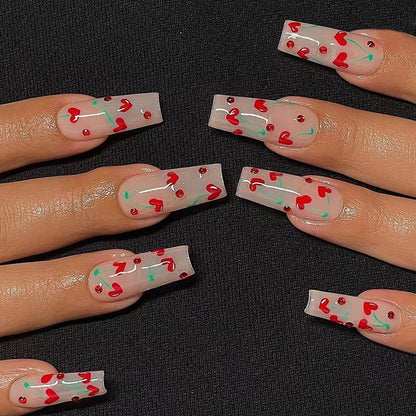 24p Black and White Flame Yin Yang Chessboard Pink Ballet Fake Nail Coffin Full Cover Artificial False Nails Press on Nail Art
