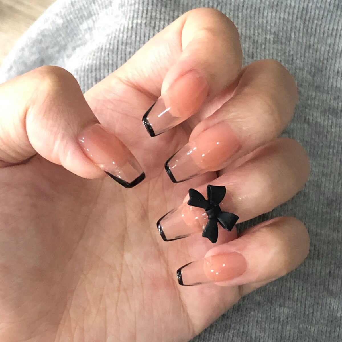 24pcs Detachable Coffin False Nails Chestnut Brown Leopard Butterfly Full Cover Fake Nails DIY Glue Press On Nails Nail Supplies