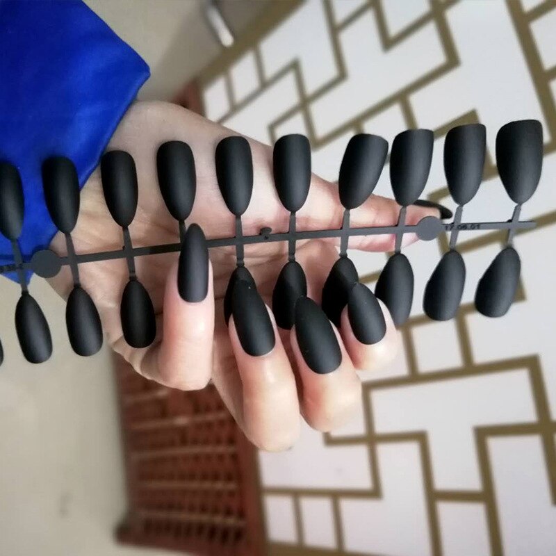 24pcs Detachable Coffin False Nails Chestnut Brown Leopard Butterfly Full Cover Fake Nails DIY Glue Press On Nails Nail Supplies