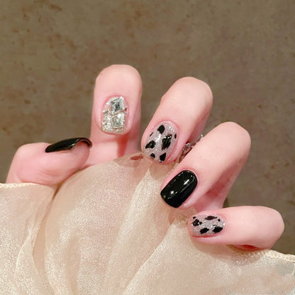 24pcs Kawaii Press on Nails y2k False Nails Set Rhinestone Acrylic Artificial Nails with Design Reusable french Long Fake Tips
