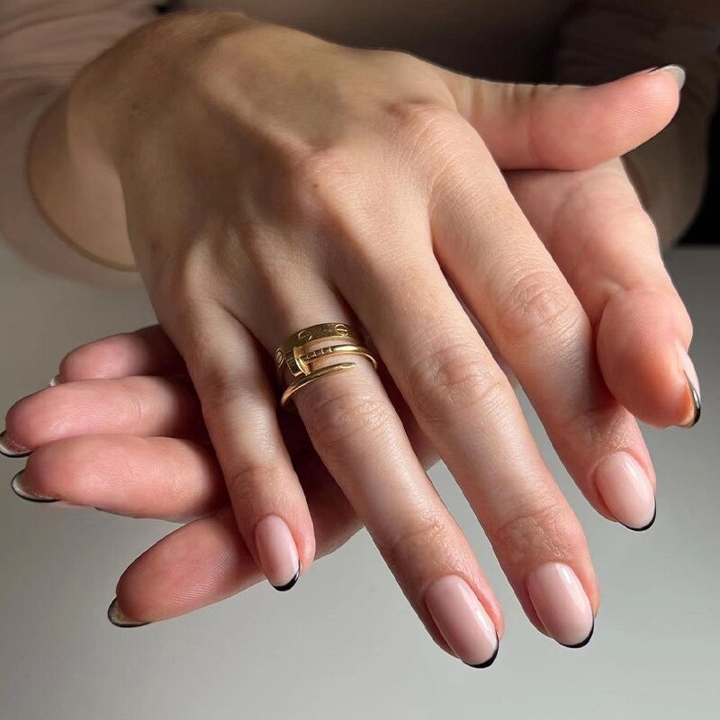 24pcs removeable false nails with glue Ballet nails with designs Gradient Shinny brown press on nails coffin glitter fake nails