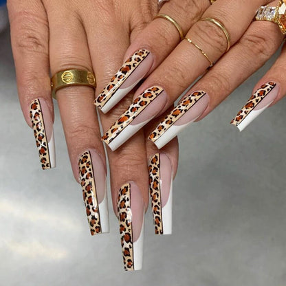 Fake Nails Heart Pattern Full Cover Fake Nails DIY Glue Press On Nails Nail Supplies For Professionals