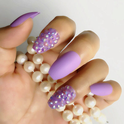 Fake nails 24pcs/set coffin artificial nails tips Custom Rhinestone press on nail false nails art tools Accessories