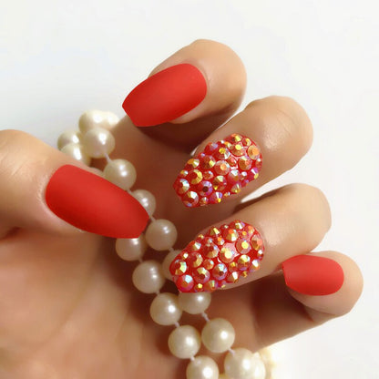 Fake nails 24pcs/set coffin artificial nails tips Custom Rhinestone press on nail false nails art tools Accessories