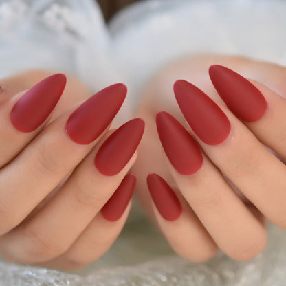 Glossy Gradient Rainbow Ombre French Press on Nails Almond Fake Nails Stiletto Oval Pointed Manicure False Nails Finger Tips