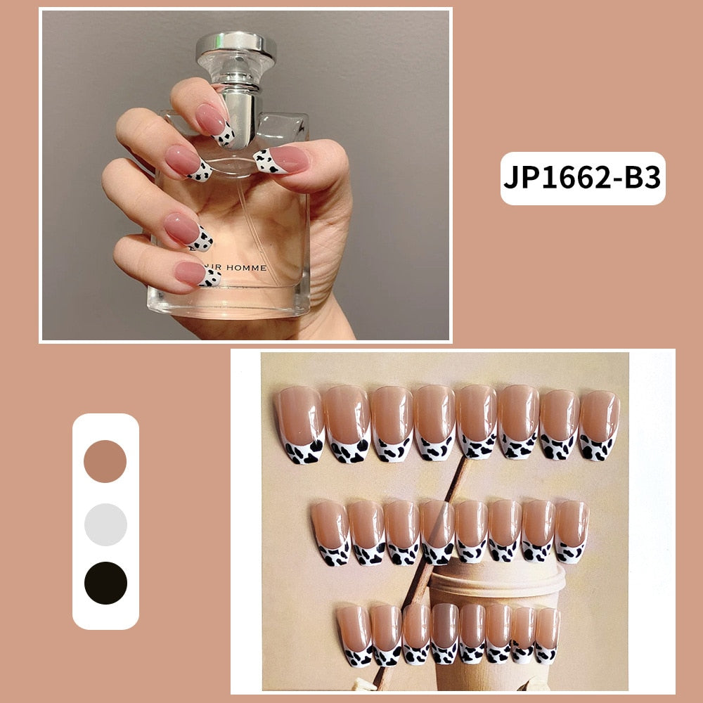 Glossy Pink Wearable Nail Art Blue Rhinestone Extra Long Ballet Detachable Finished False Nails Press on Nails with Glue