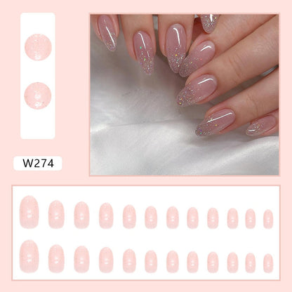 Halloween Press on Fake Nail Set Art Black French Tip Full Cover Coffin Acrylic Short Press-on Pressure False Nails Tips 24pcs