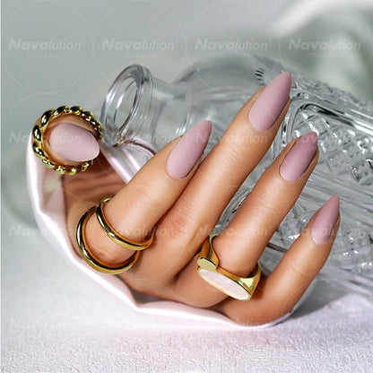 Navolution 24Pcs/Set DIY Manicure Wearable Fake Nails press on Detachable Finished Fingernails Ballet Square Head Almond Short