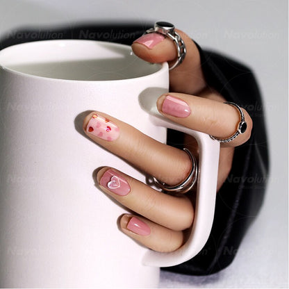 Navolution 24Pcs/Set DIY Manicure Wearable Fake Nails press on Detachable Finished Fingernails Ballet Square Head Almond Short