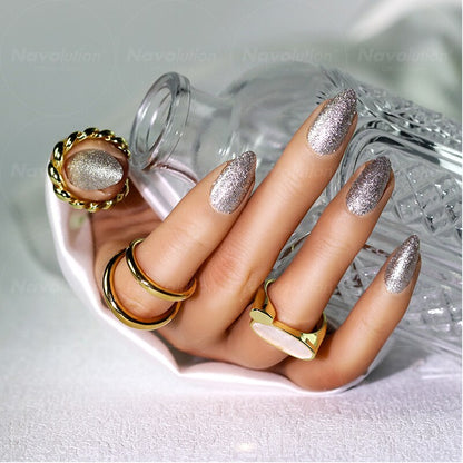Navolution 24Pcs/Set DIY Manicure Wearable Fake Nails press on Detachable Finished Fingernails Ballet Square Head Almond Short