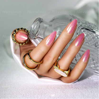 Navolution 24Pcs/Set DIY Manicure Wearable Fake Nails press on Detachable Finished Fingernails Ballet Square Head Almond Short