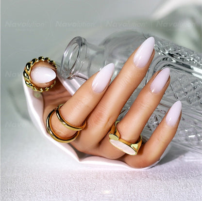 Navolution 24Pcs/Set DIY Manicure Wearable Fake Nails press on Detachable Finished Fingernails Ballet Square Head Almond Short