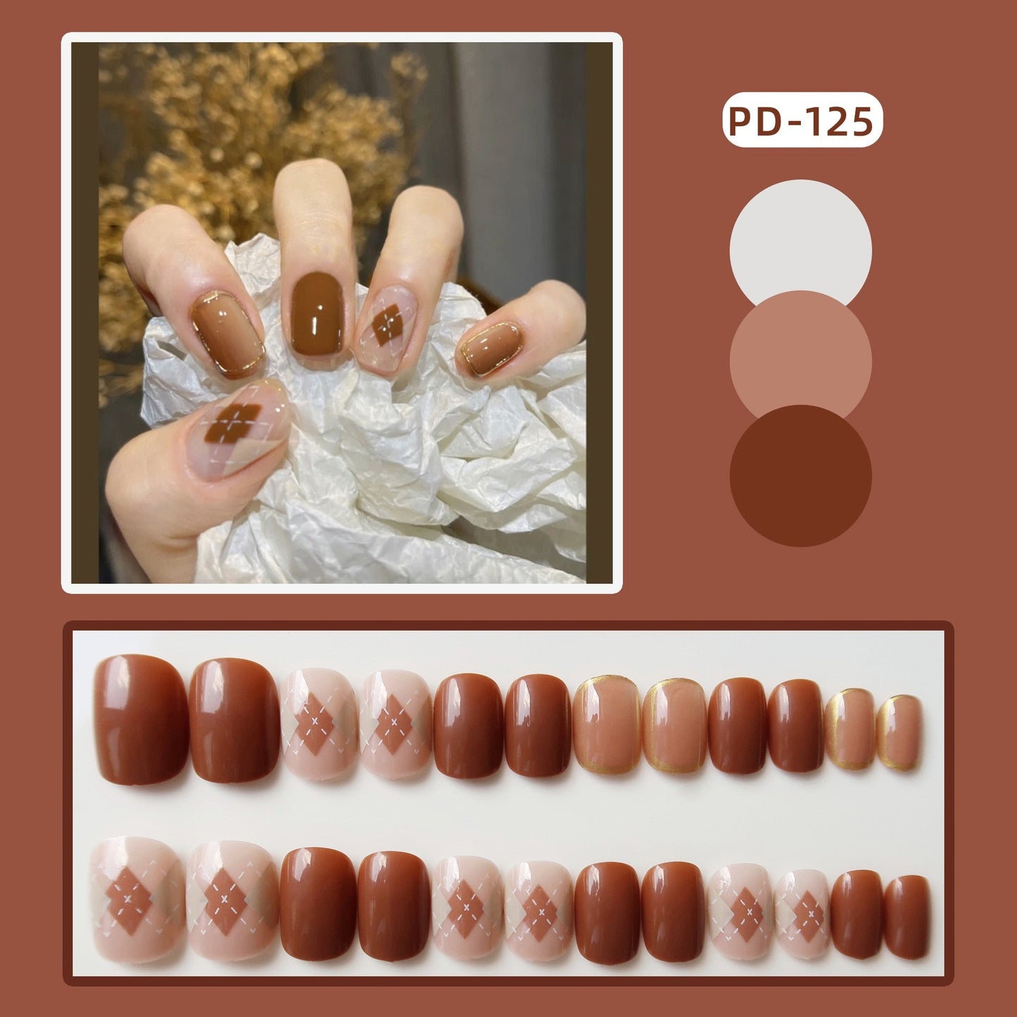 24pcs Lemon Short Wear Tips Nail False Patch Press on Nails Supplies for Professionals Artifical Fake Nails Faux Ongles Uñas