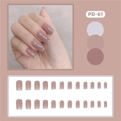 24pcs Lemon Short Wear Tips Nail False Patch Press on Nails Supplies for Professionals Artifical Fake Nails Faux Ongles Uñas