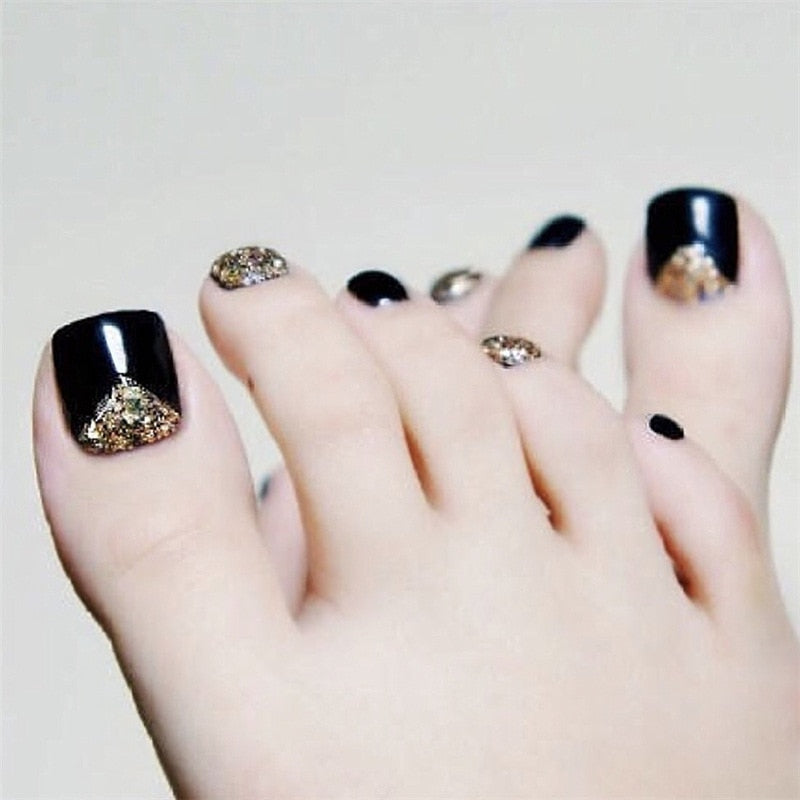 Press On Toenails 2024 Summer False Toenails For girls Cute Nail for Foot Artificial Nail tips Full Cover Nails feet False Nails