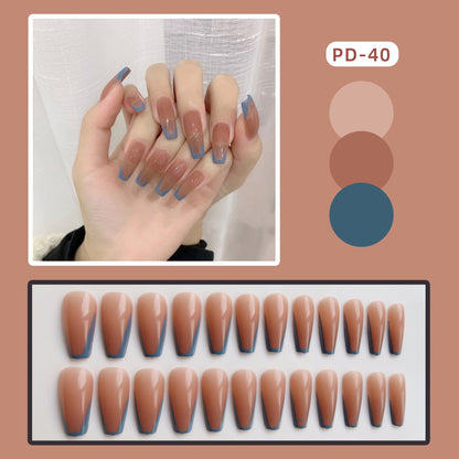 24pcs Lemon Short Wear Tips Nail False Patch Press on Nails Supplies for Professionals Artifical Fake Nails Faux Ongles Uñas