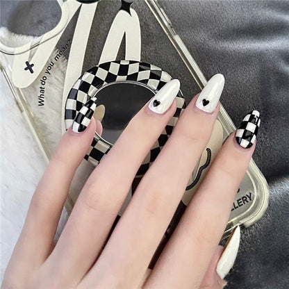 24pcs накладные ногти False Nails Supplies For Professionals With Glue Charming Nail Art Press On Nails French Wearable Manicure
