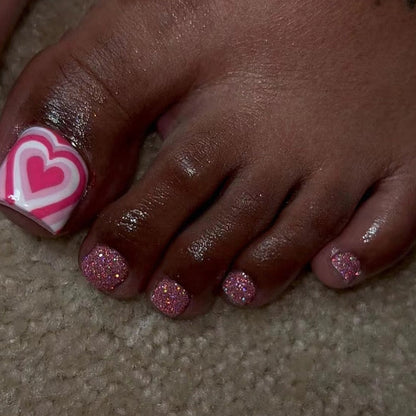 Press On Toenails 2024 Summer False Toenails For girls Cute Nail for Foot Artificial Nail tips Full Cover Nails feet False Nails