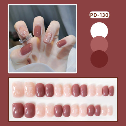 24pcs Lemon Short Wear Tips Nail False Patch Press on Nails Supplies for Professionals Artifical Fake Nails Faux Ongles Uñas