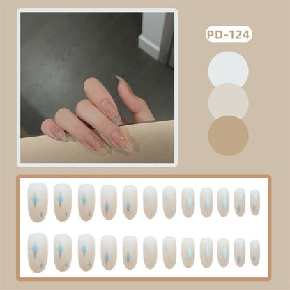 24pcs Lemon Short Wear Tips Nail False Patch Press on Nails Supplies for Professionals Artifical Fake Nails Faux Ongles Uñas