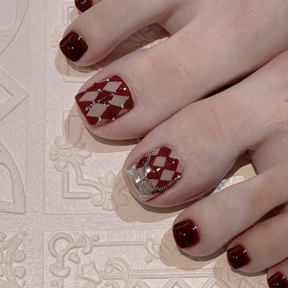 Press On Toenails 2024 Summer False Toenails For girls Cute Nail for Foot Artificial Nail tips Full Cover Nails feet False Nails